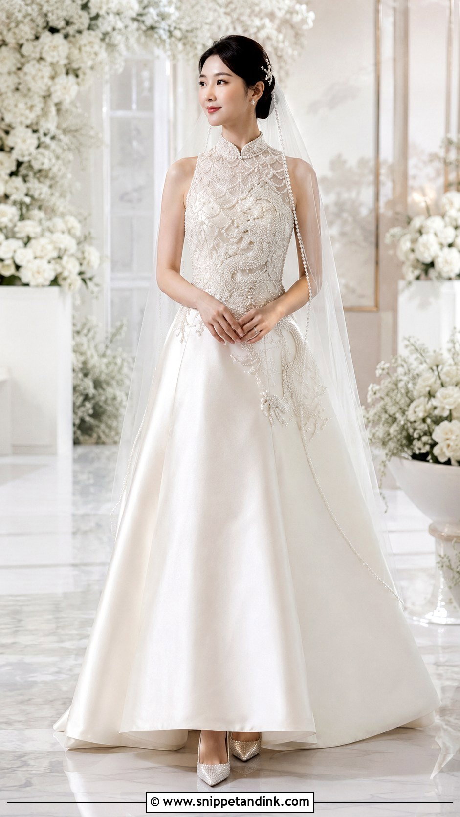 Pearl Dragon Wedding Dress - Snippet and Ink - 20 Dragon Wedding Dress Ideas