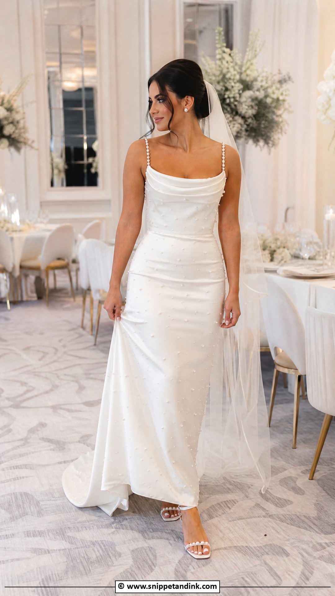 Pearl Embellished Bride Dress - Snippet and Ink - 35 Bride Dresses