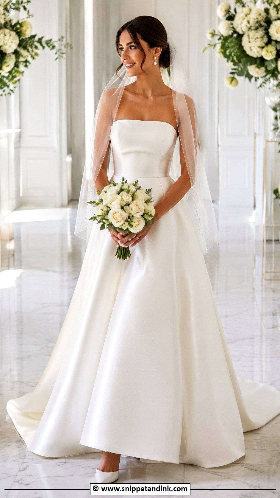 Pearl Embellished Bride Gown - Snippet and Ink - 30 Bride Gown Ideas
