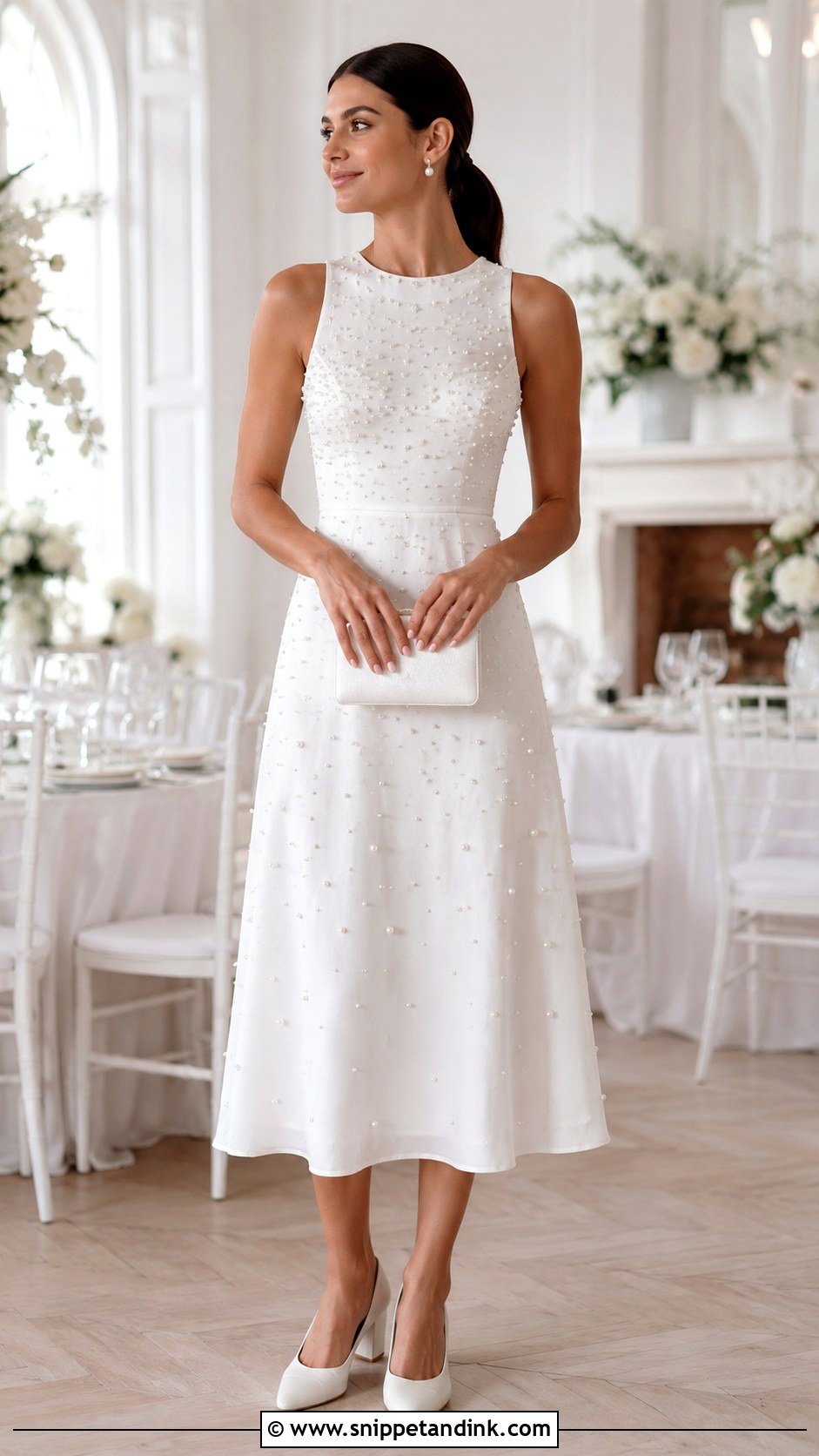 Pearl Embellished First Dance Dress - Snippet and Ink - 20 First Dance Dress Ideas