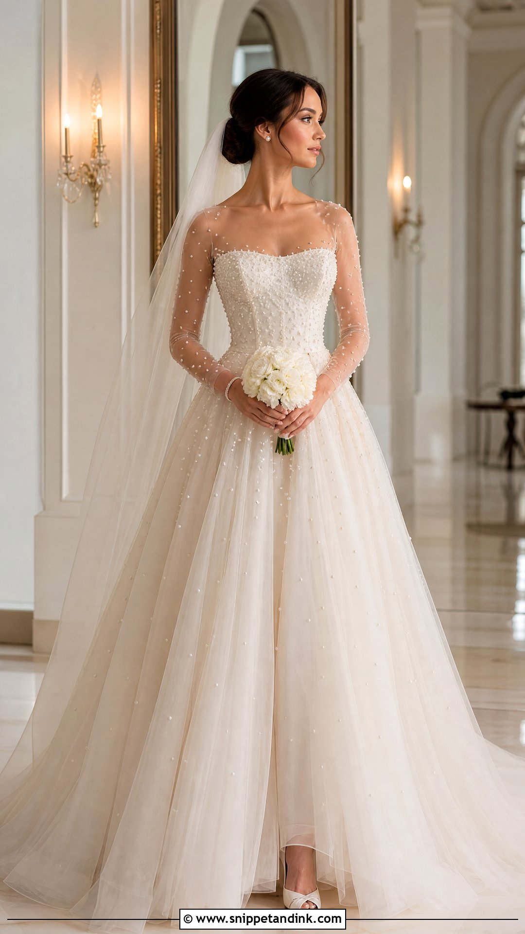 Pearl Embellished Marriage Dress - Snippet and Ink - 20 Marriage Dresses