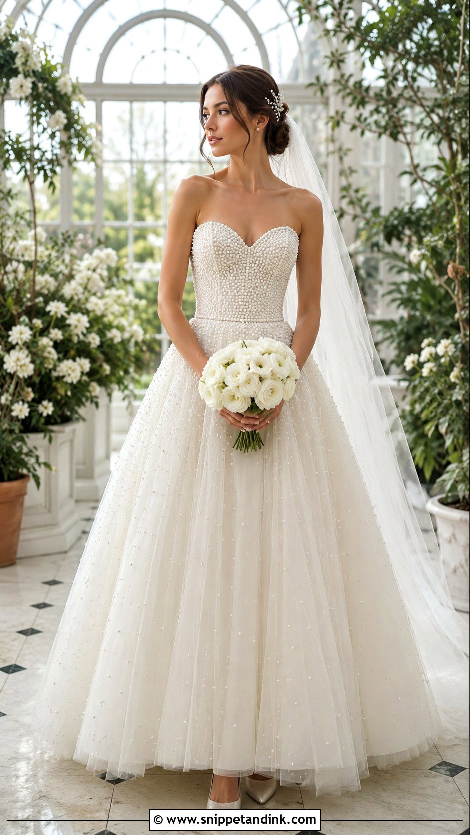 Pearl Embellished Princess Ball Gown Wedding Dress - Snippet and Ink - 20 Dream Wedding Dresses Ball Gown Princesses