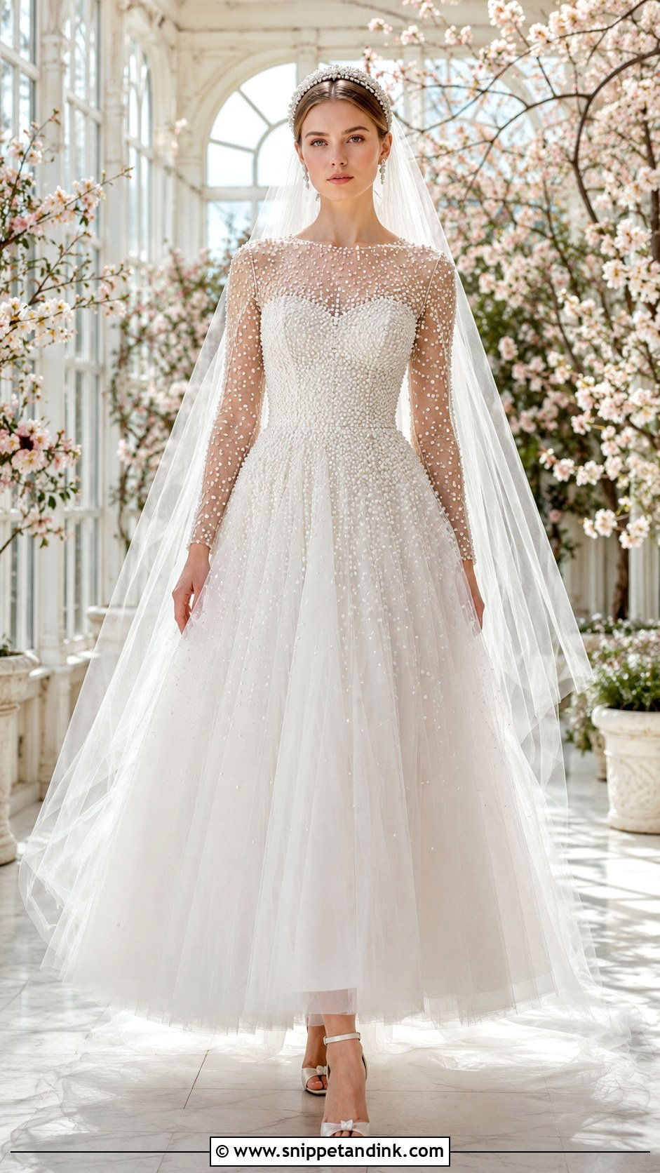 Pearl Embellished Royal Wedding Dress - Snippet and Ink - 20 Royal Wedding Dress Queens Ideas