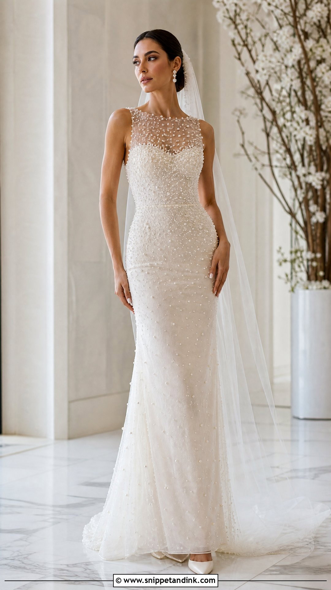 Pearl Embellished Wedding Dress - Snippet and Ink - 25 Expensive Wedding Dress Ideas