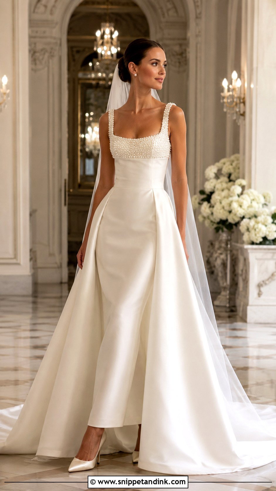 Pearl Embellished Wedding Dress - Snippet and Ink - 30 My Dream Wedding Dress Ideas