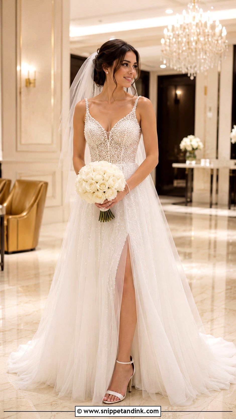 Pearl Embellished Wedding Dress - Snippet and Ink - 20 Elegant Luxury Wedding Dress Ideas