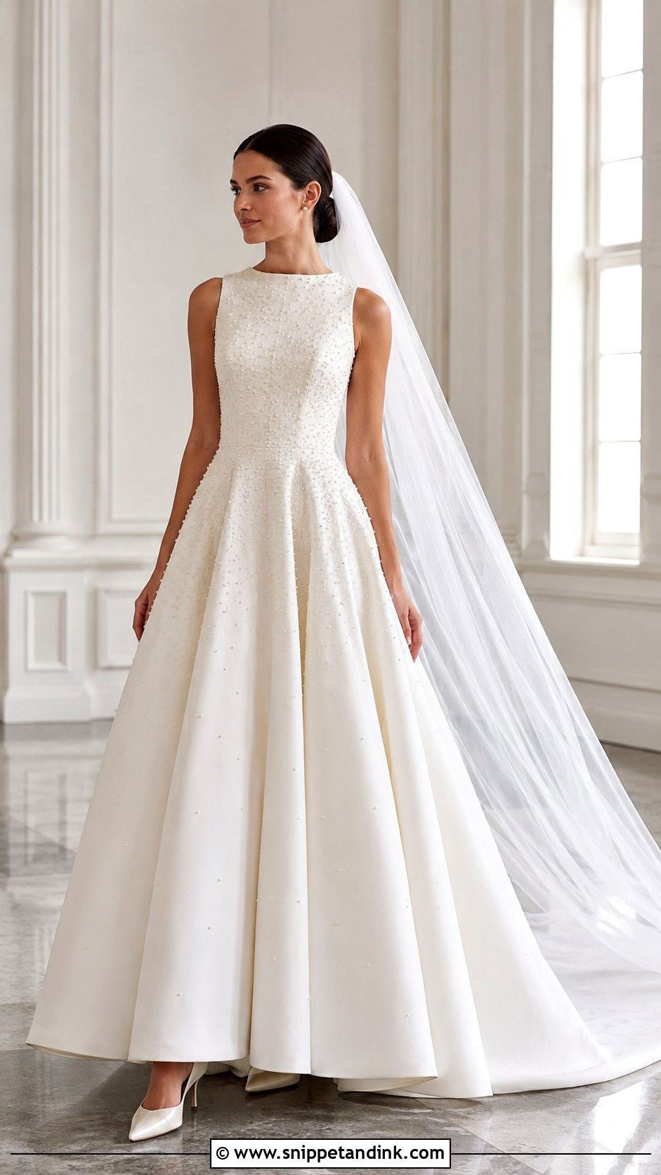 Pearl Embellished Wedding Dress - Snippet and Ink - 20 Grand Wedding Dress Ideas