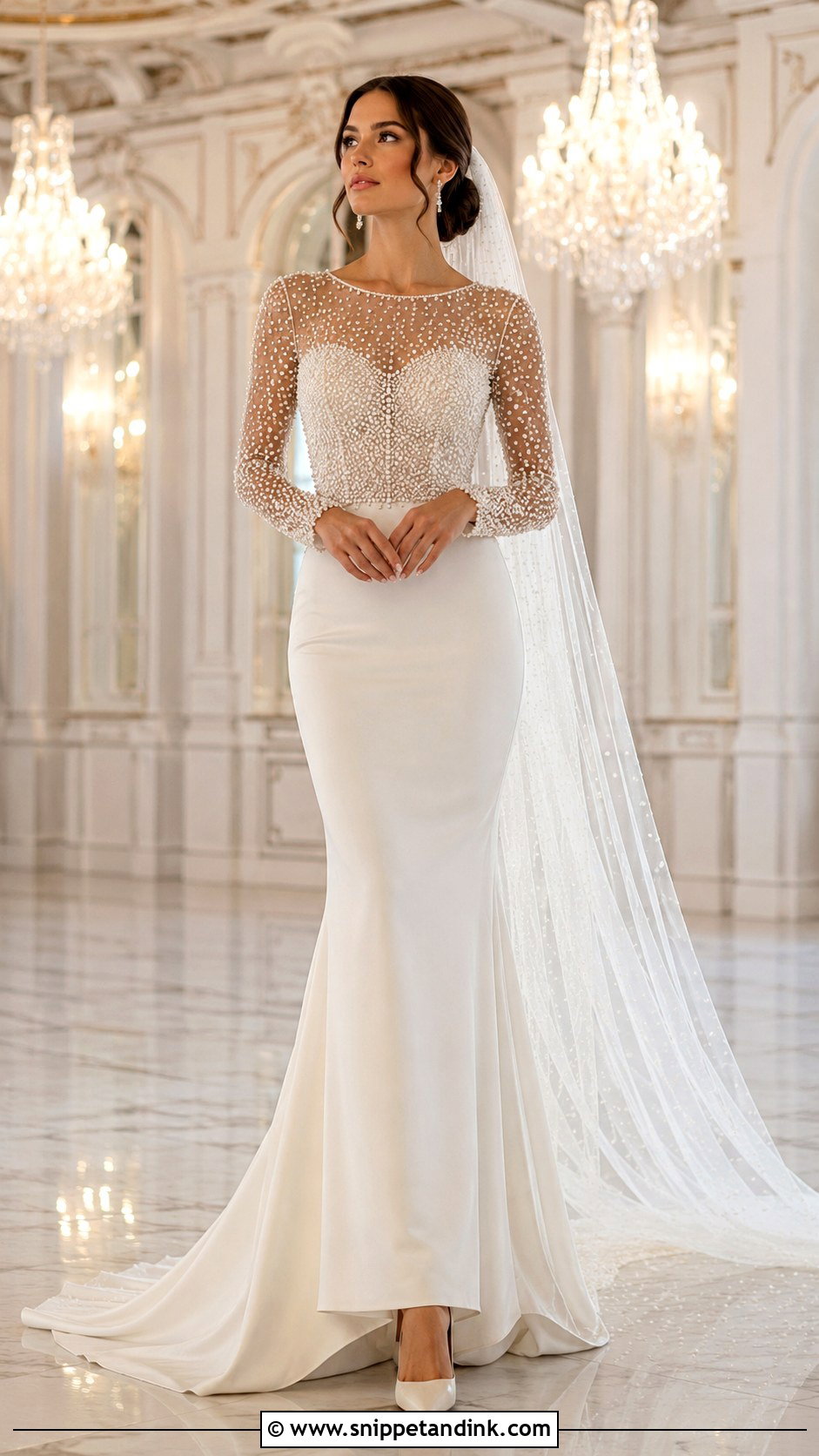Pearl Embellished Wedding Dress - Snippet and Ink - 25 Haute Couture Wedding Dress Ideas