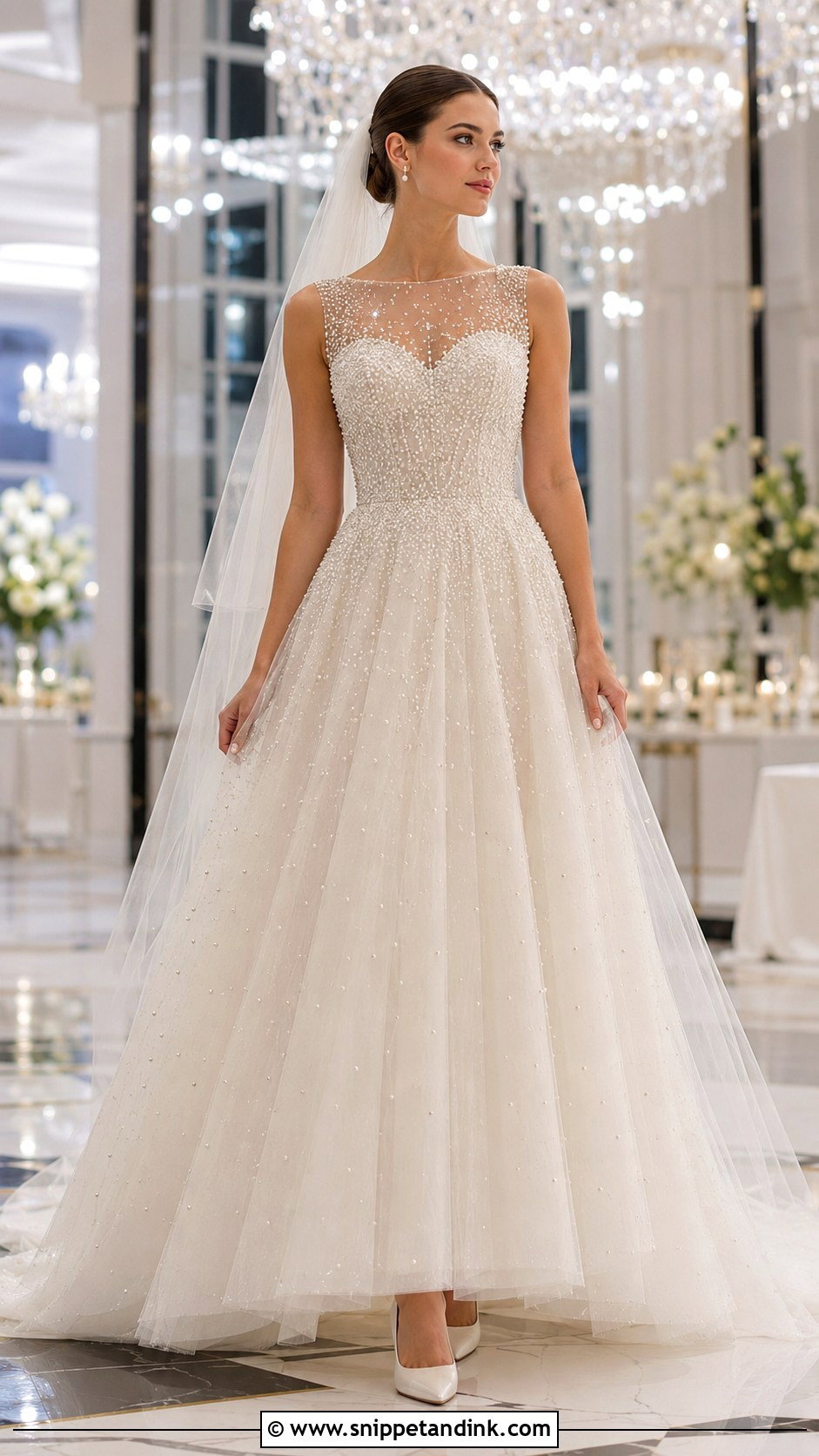 Pearl Embellished Wedding Dress - Snippet and Ink - 20 Latest Wedding Dress Ideas