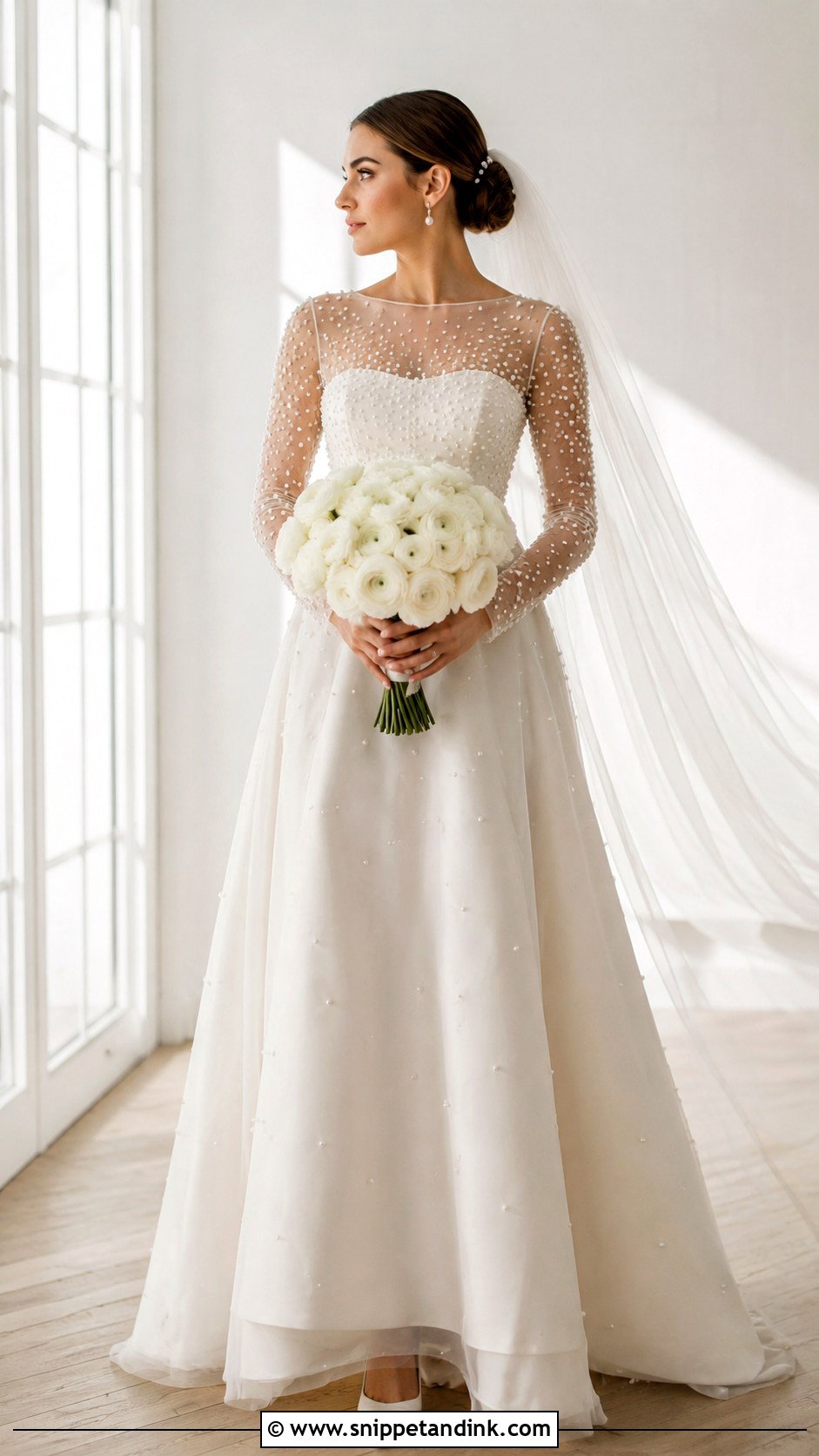 Pearl Embellished Whimsical Bridal Look - Snippet and Ink - 20 Whimsical Bride Ideas
