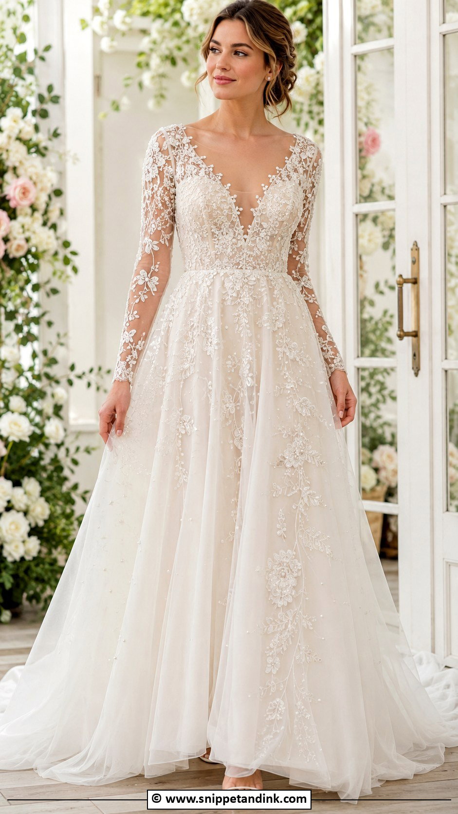 Pearl Embroidered Wedding Dress - Snippet and Ink - 25 Wedding Dress with Pearls Ideas