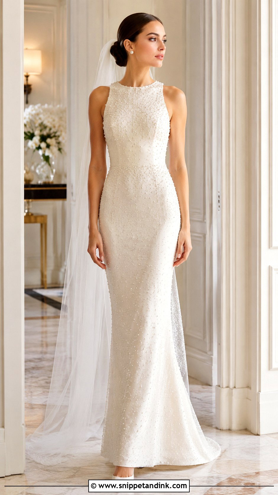 Pearl Embroidery Wedding Dress - Snippet and Ink - 25 Embroidery Wedding Dress Ideas