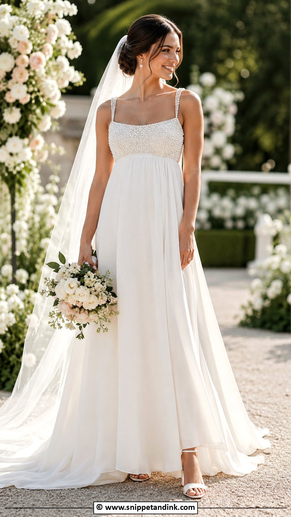 Pearl Empire Waist Wedding Dress - Snippet and Ink - 30 Empire Waist Wedding Dress Ideas