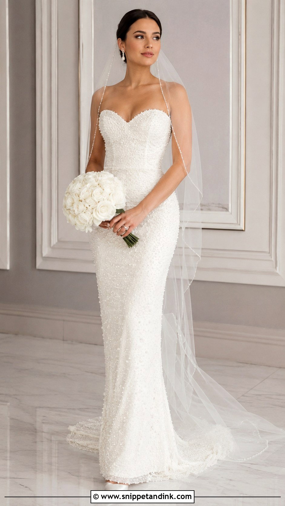 Pearl Fitted Wedding Dress - Snippet and Ink - 25 Form Fitting Wedding Dress Ideas