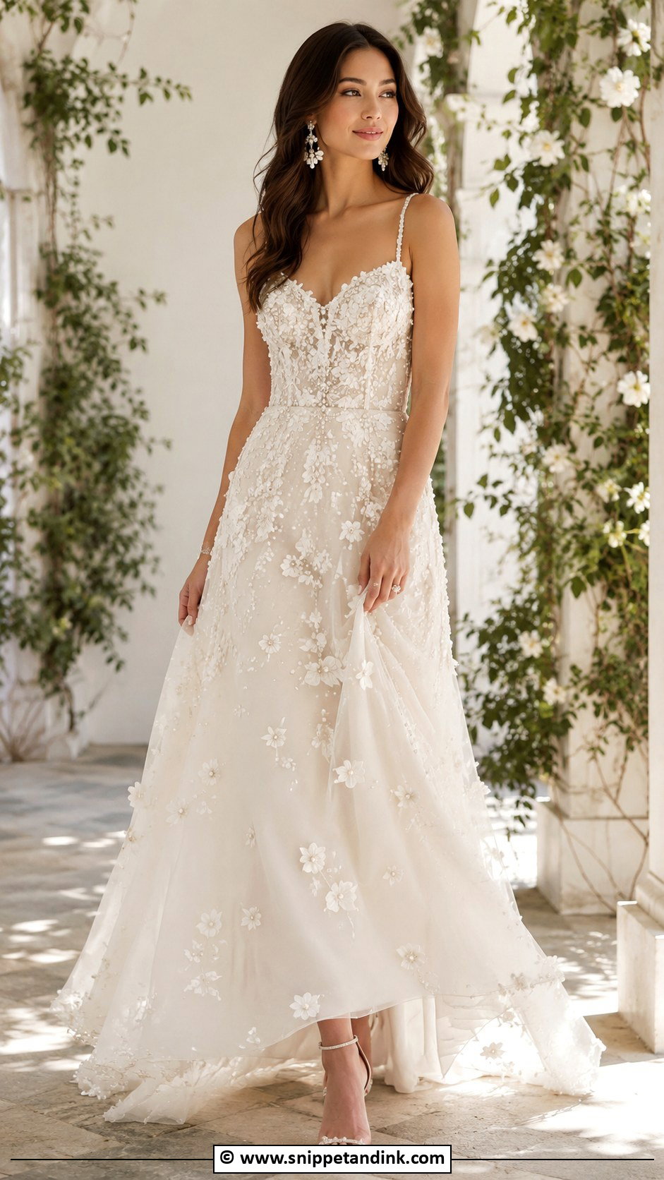 Pearl Floral Wedding Dress - Snippet and Ink - 25 Wedding Dress with Pearls Ideas