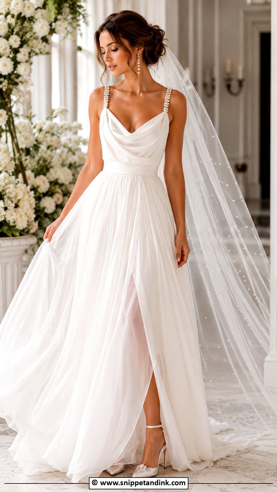 Pearl Goddess Wedding Dress - Snippet and Ink - 25 Goddess Wedding Dress Ideas