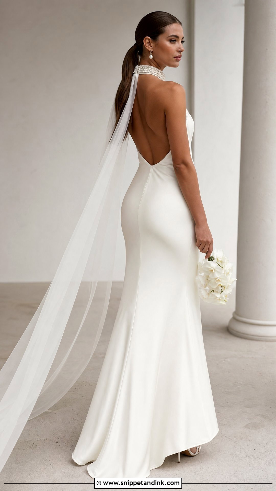 Pearl Halter Wedding Dress - Snippet and Ink - 25 Wedding Dress Pearls Ideas