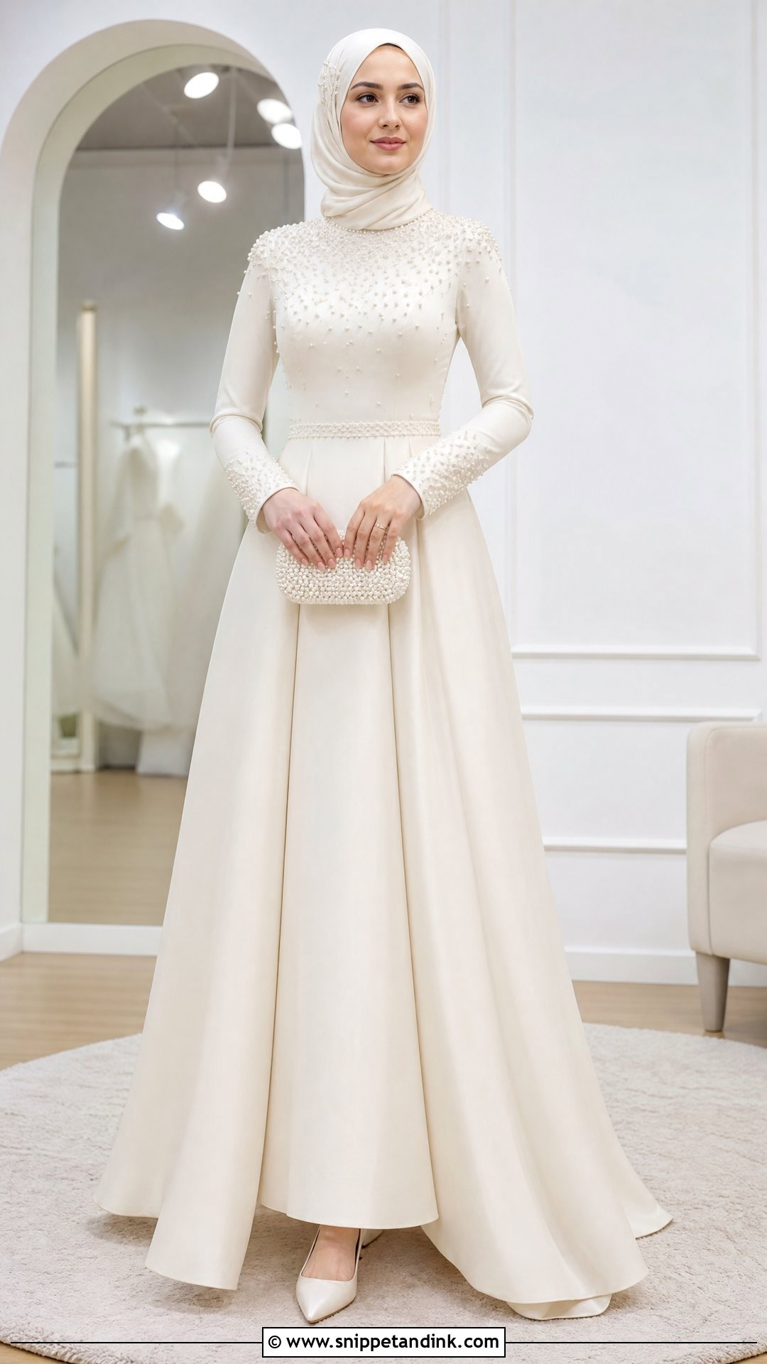 Pearl Hijab Wedding Dress - Snippet and Ink - 25 Modest Wedding Dresses Hijab