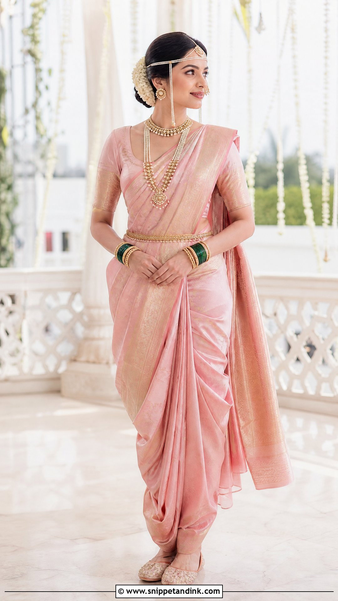 Pearl Jewelry Marathi Bride Look - Snippet and Ink - 20 Royal Marathi Bride Look Ideas