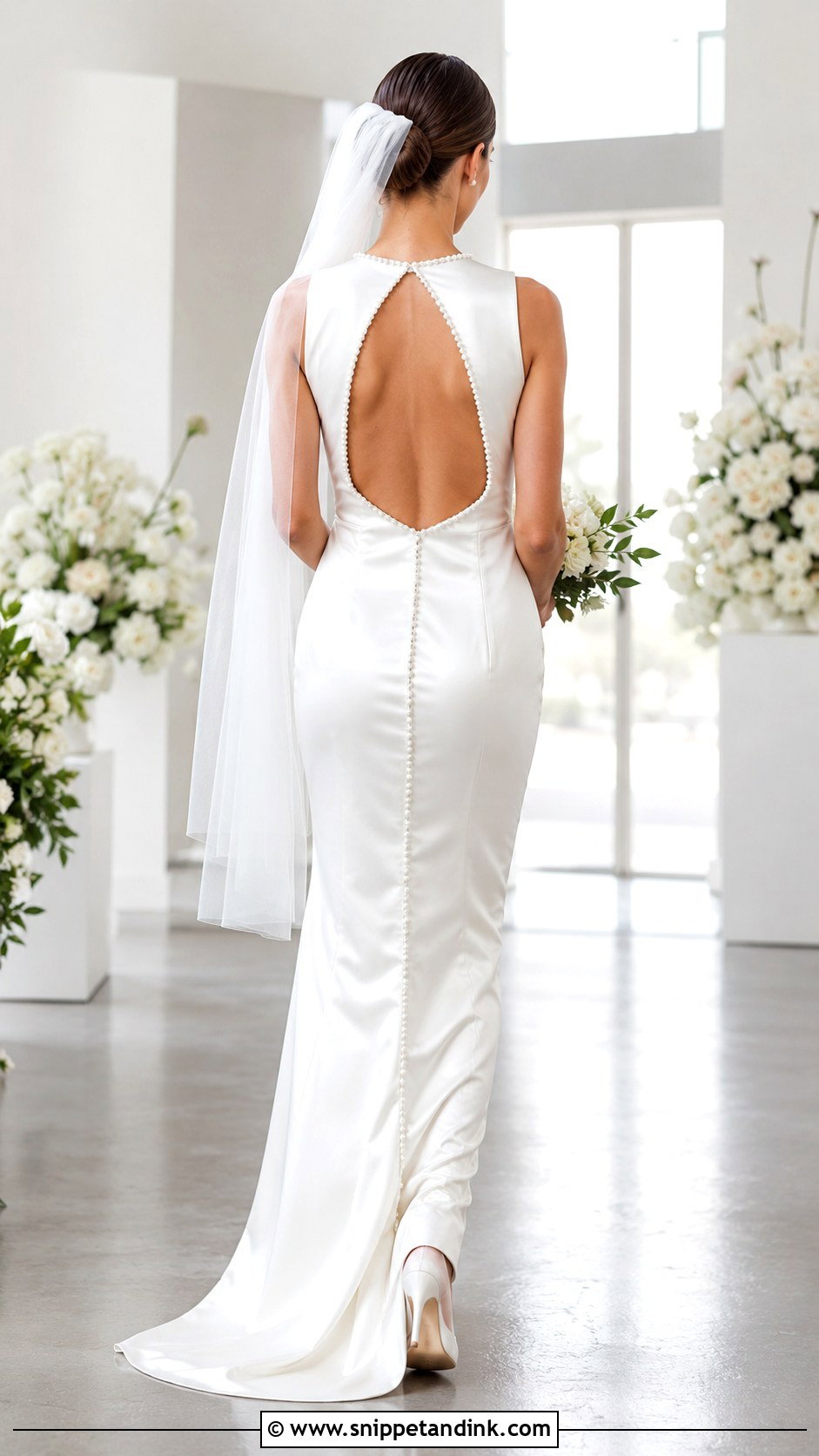 Pearl Keyhole Back Wedding Dress - Snippet and Ink - 20 Keyhole Wedding Dress Ideas