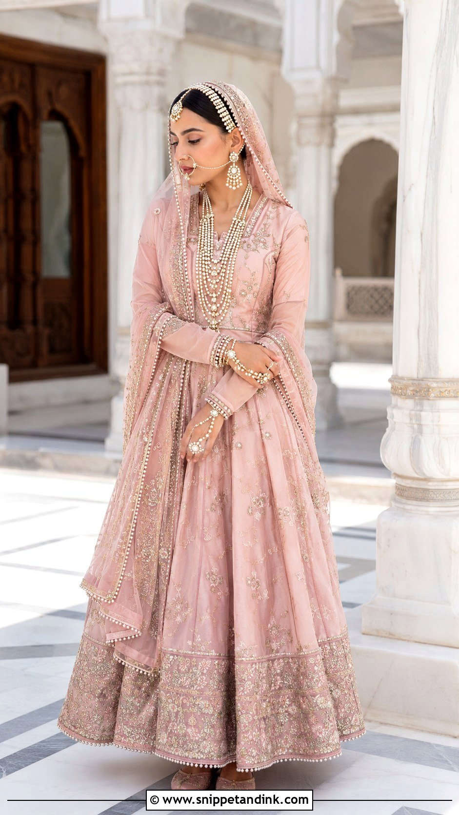Pearl Kundan Rajput Bridal Poshak - Snippet and Ink - 20 Royal Rajput Bride Ideas