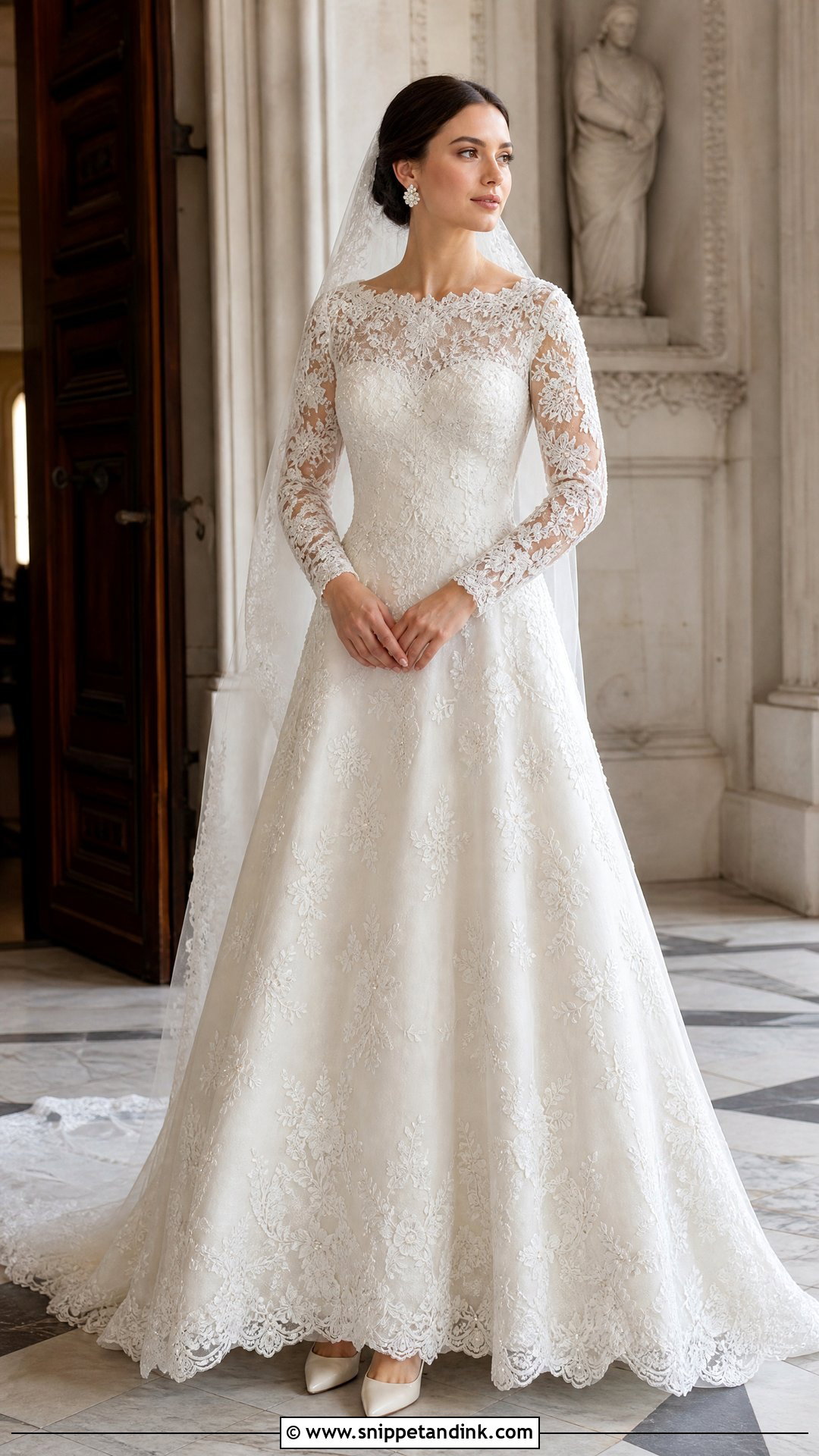 Pearl Lace Bridal Dress - Snippet and Ink - 20 Pearl Bridal Dress Ideas