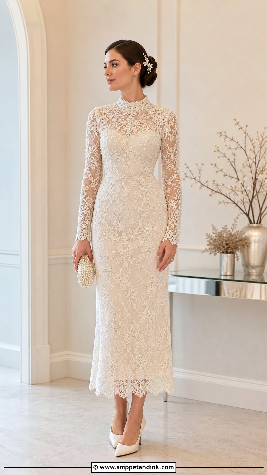 Pearl Lace Gown - Snippet and Ink - 25 Pearl Gown Ideas