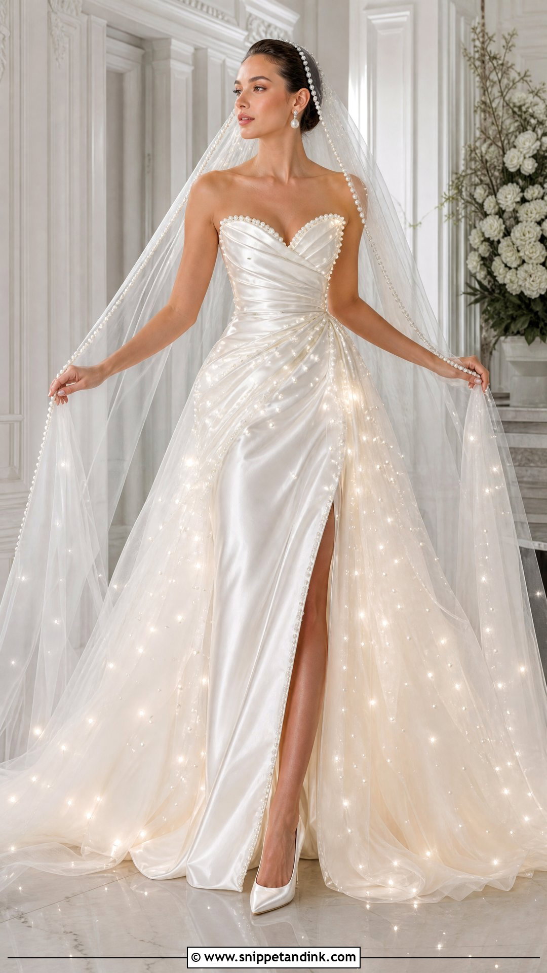 Pearl Light Up Wedding Dress - Snippet and Ink - 20 Light Up Wedding Dress Ideas