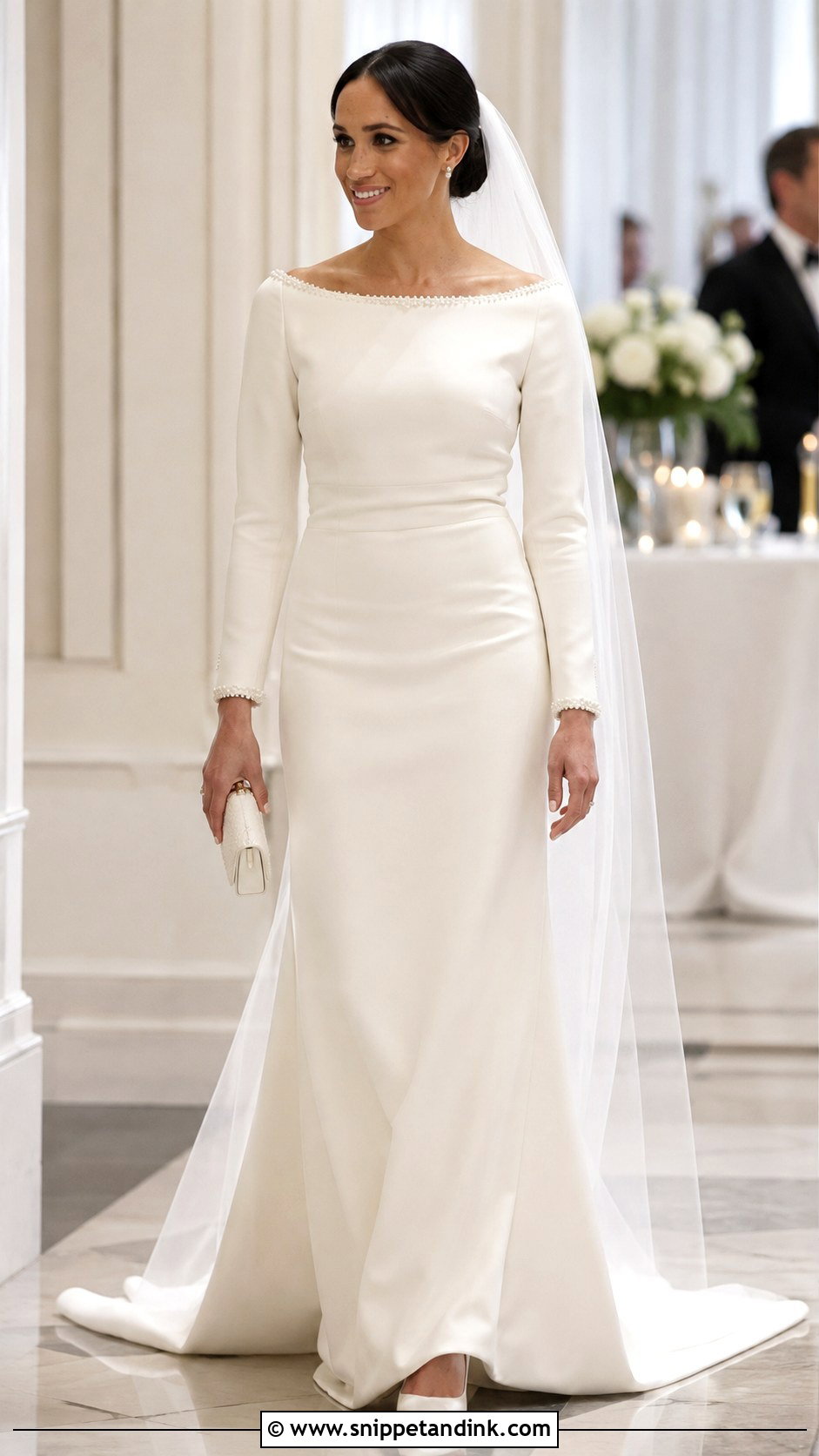 Pearl Meghan Wedding Dress - Snippet and Ink - 20 Meghan Wedding Dress Ideas