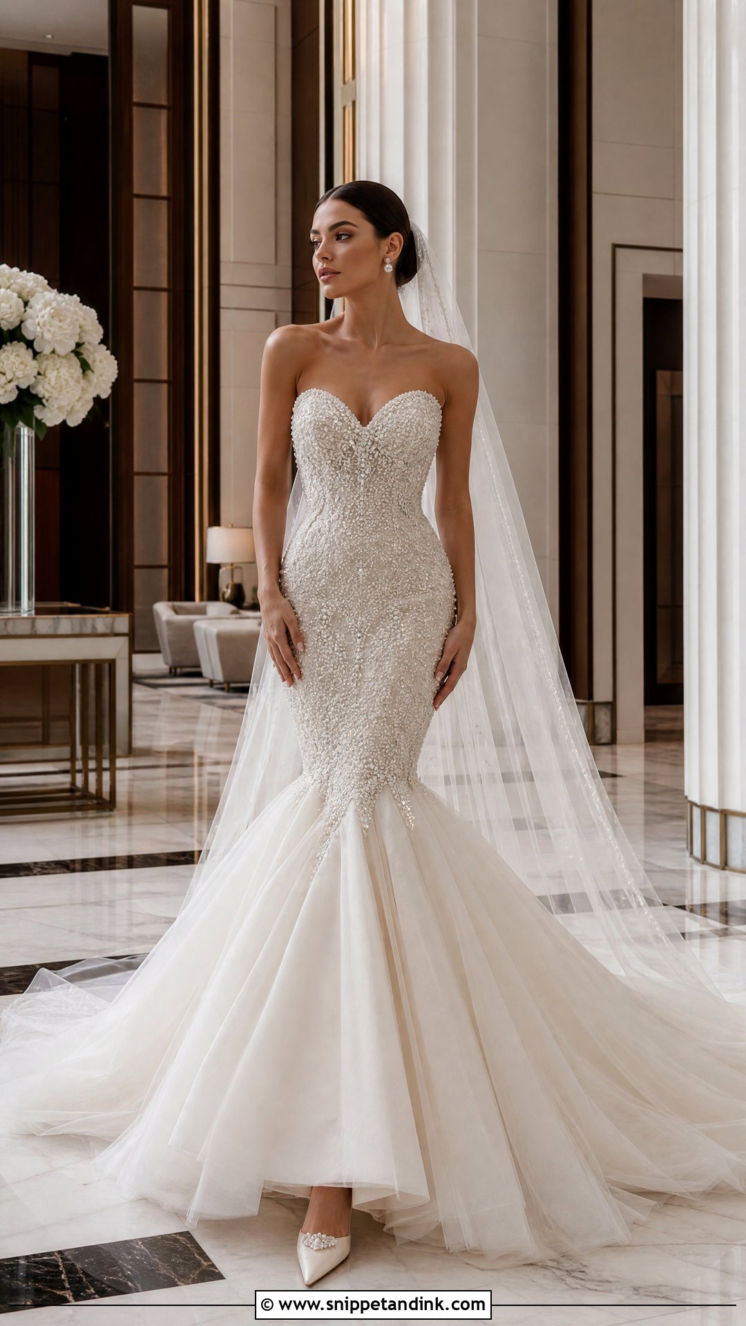 Pearl Mermaid Bridal Dress - Snippet and Ink - 20 Pearl Bridal Dress Ideas