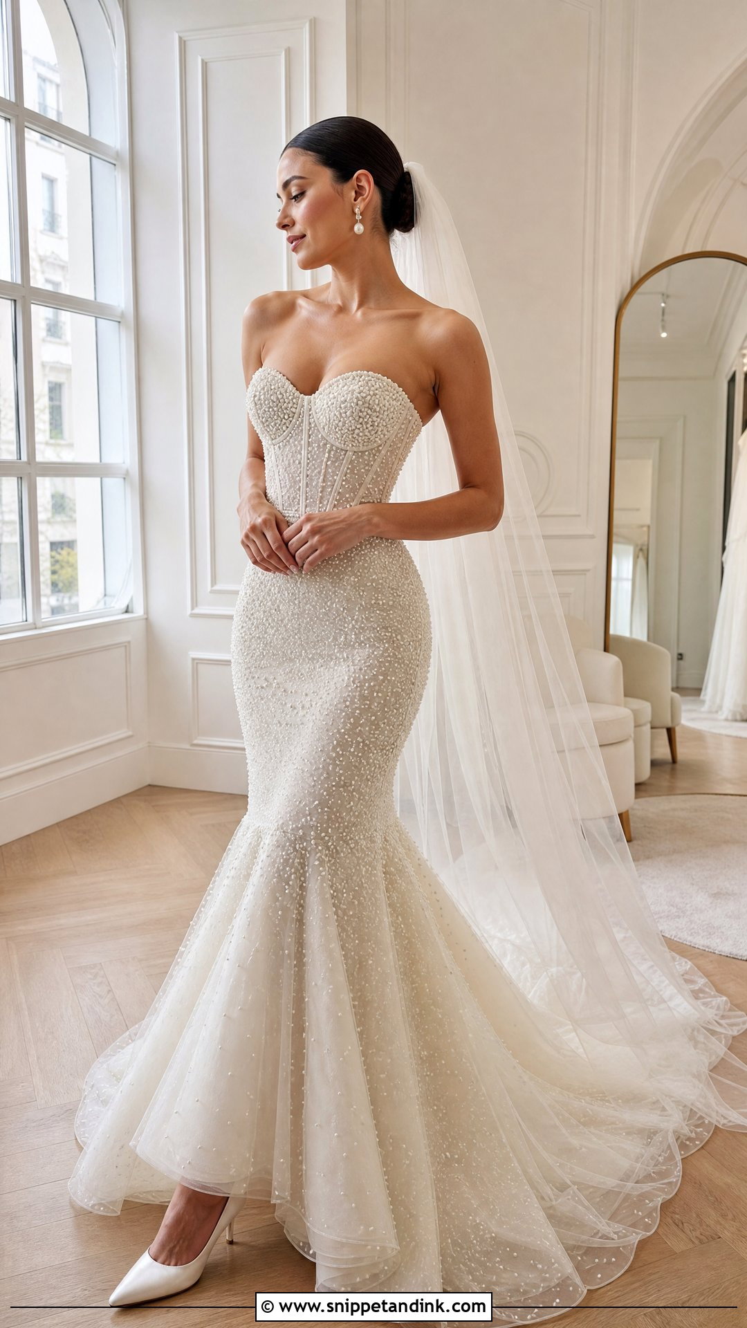 Pearl Mermaid Tail Wedding Dress - Snippet and Ink - 20 Mermaid Tail Wedding Dress Ideas