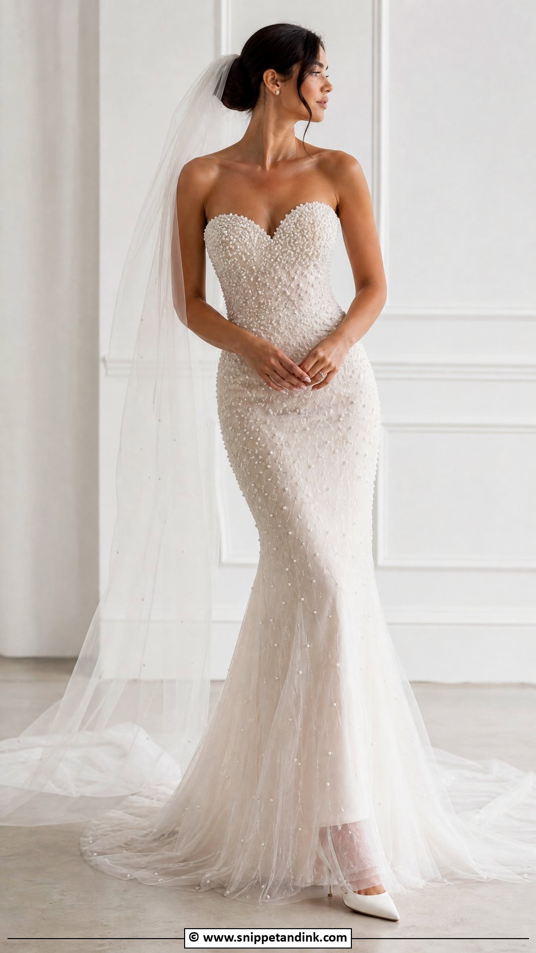 Pearl Mermaid Wedding Dress - Snippet and Ink - 35 Mermaid Wedding Dress Ideas