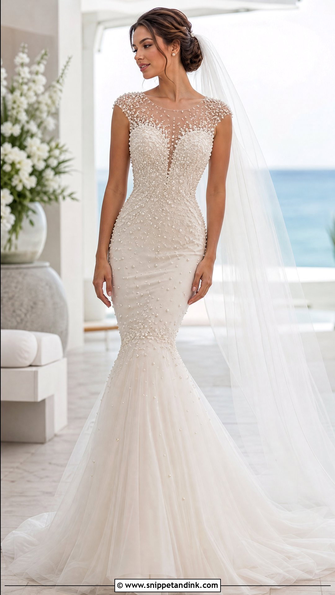 Pearl Mermaid Wedding Dress - Snippet and Ink - 20 Dreamy Wedding Dress Mermaid Ideas