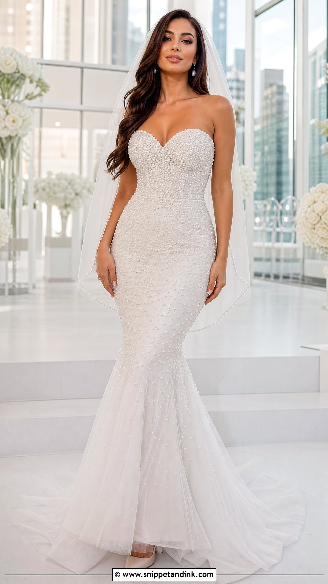 Pearl Mermaid Wedding Dress - Snippet and Ink - 20 Pearl Wedding Dresses