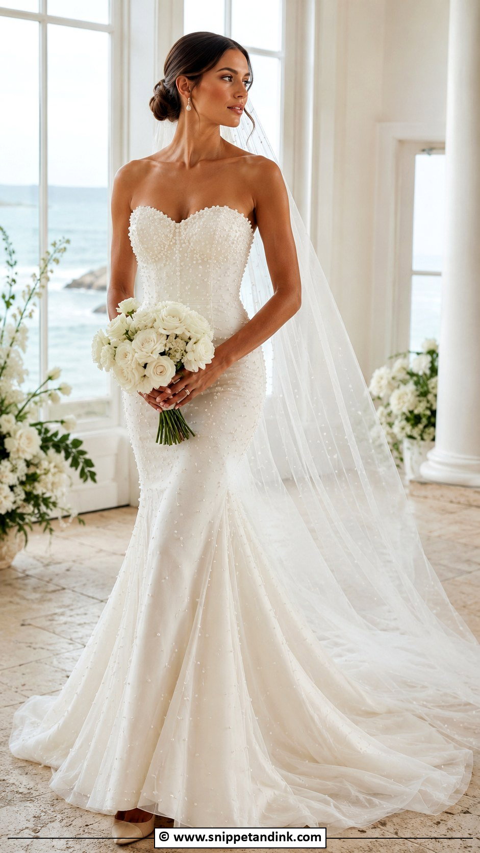 Pearl Mermaid Wedding Dress - Snippet and Ink - 35 Mermaid Wedding Dresses