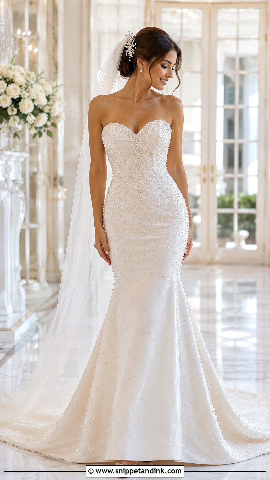 Pearl Mermaid Wedding Dress - Snippet and Ink - 25 Mermaid Style Wedding Dresses
