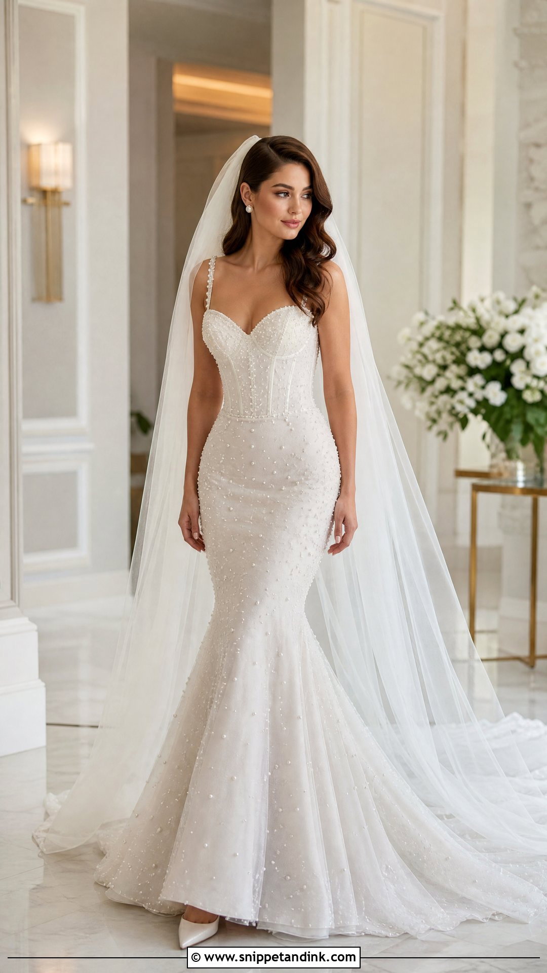 Pearl Mermaid Wedding Dress - Snippet and Ink - 20 Mermaid Cut Wedding Dress Ideas