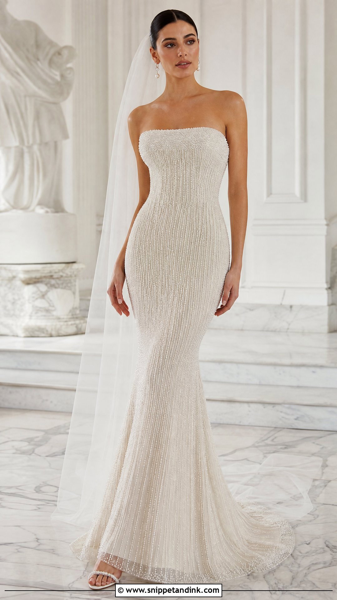 Pearl Mermaid Wedding Dress - Snippet and Ink - 25 Wedding Dress Pearls Ideas
