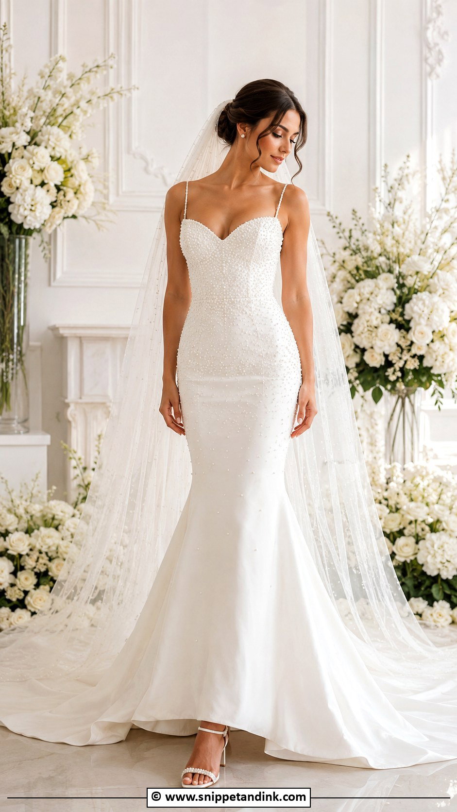 Pearl Mermaid Wedding Dress - Snippet and Ink - 25 Elegant Mermaid Wedding Dress Ideas