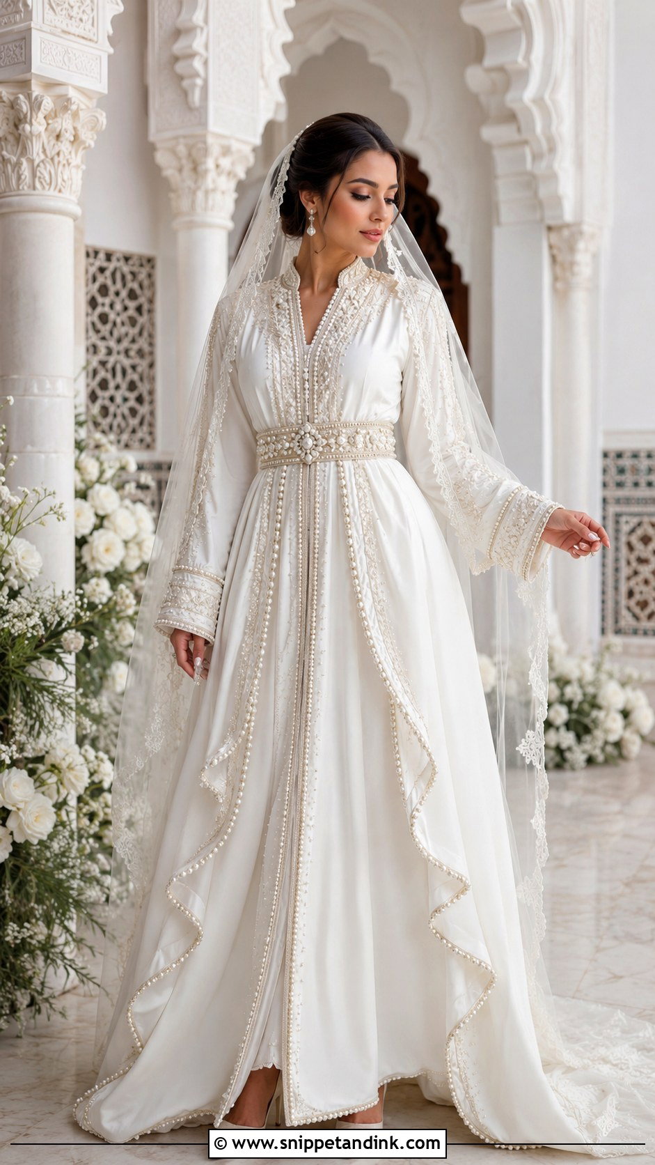 Pearl Moroccan Takchita Wedding Dress - Snippet and Ink - 30 Moroccan Wedding Dress Ideas
