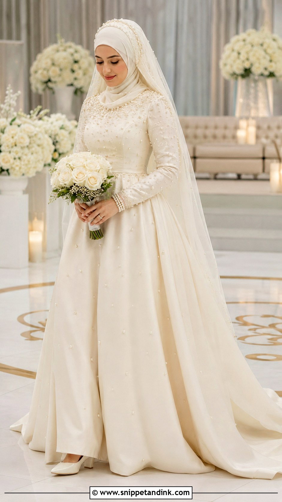 Pearl Muslim Wedding Dress - Snippet and Ink - 25 Simple Muslim Wedding Dress Ideas