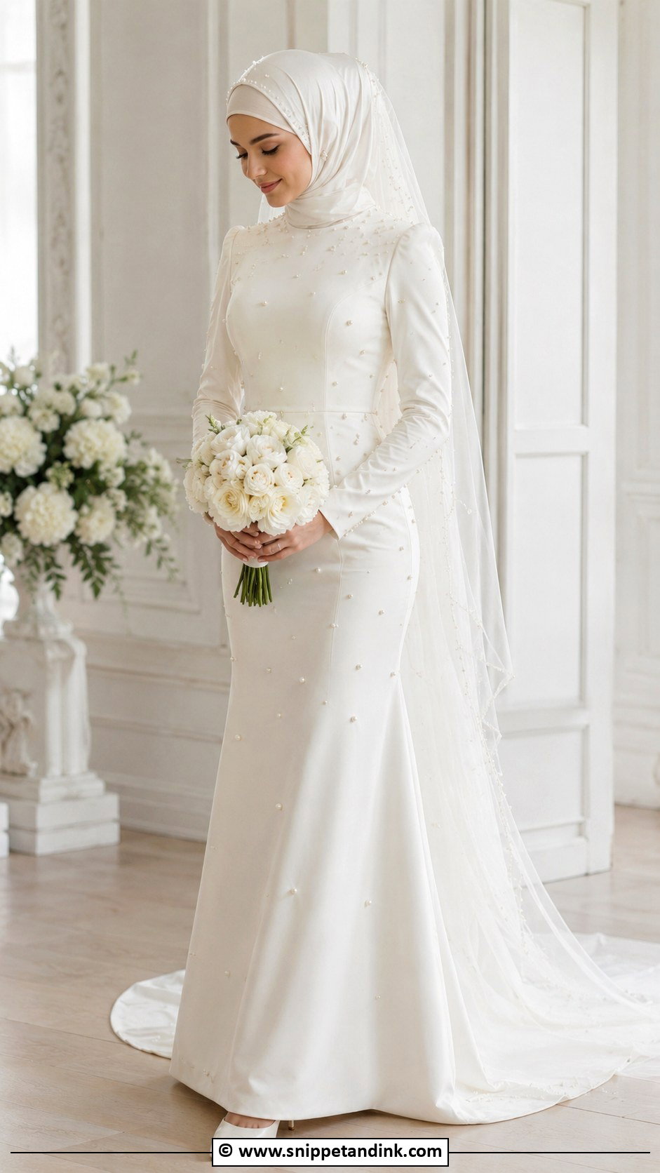 Pearl Muslimah Wedding Dress - Snippet and Ink - 30 Muslimah Wedding Dress Ideas