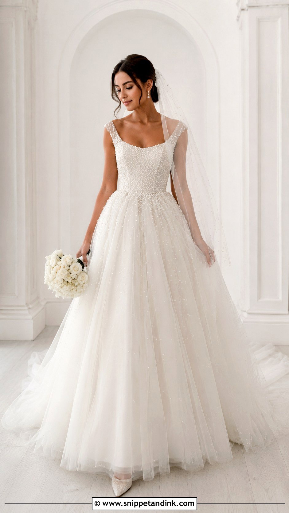 Pearl Princess Gown Wedding Dress - Snippet and Ink - 25 Princess Gown Wedding Dress Ideas