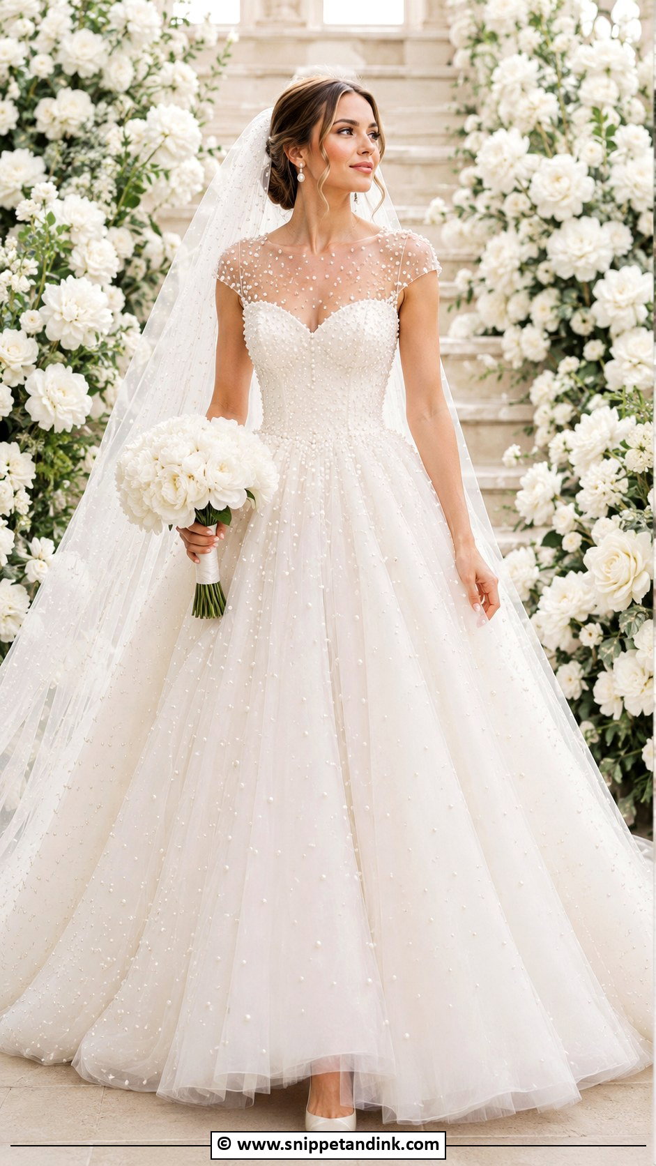Pearl Princess Wedding Dress - Snippet and Ink - 35 Princess Wedding Dresses