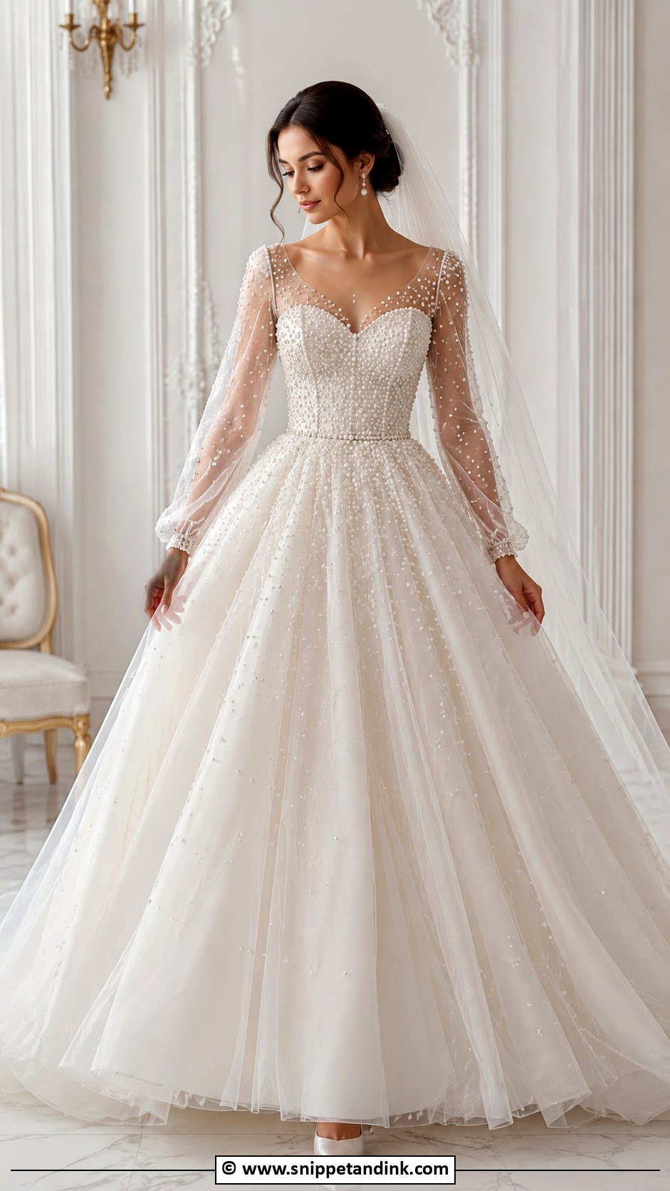 Pearl Princess Wedding Dress - Snippet and Ink - 35 Princess Wedding Dress Ideas