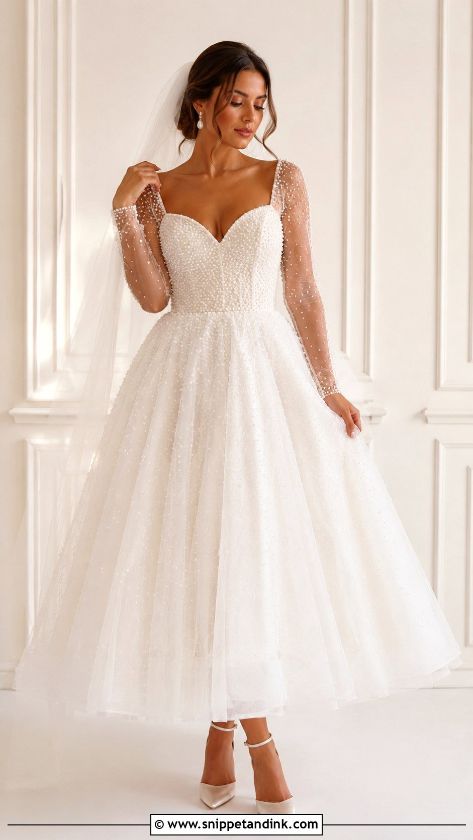 Pearl Puffy Wedding Dress - Snippet and Ink - 25 Puffy Wedding Dress Ideas