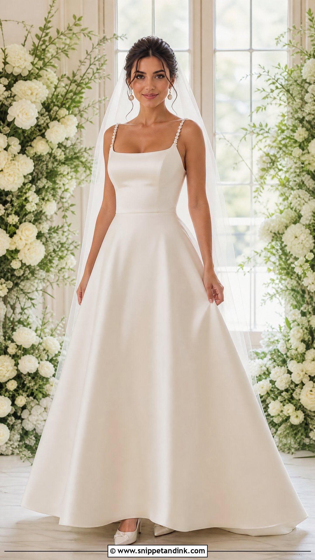 Pearl Satin Wedding Dress - Snippet and Ink - 25 Satin Bridal Gowns
