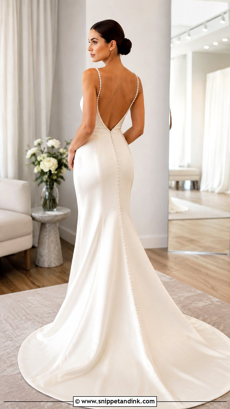 Pearl Satin Wedding Dress - Snippet and Ink - 25 Wedding Dresses with Pearls