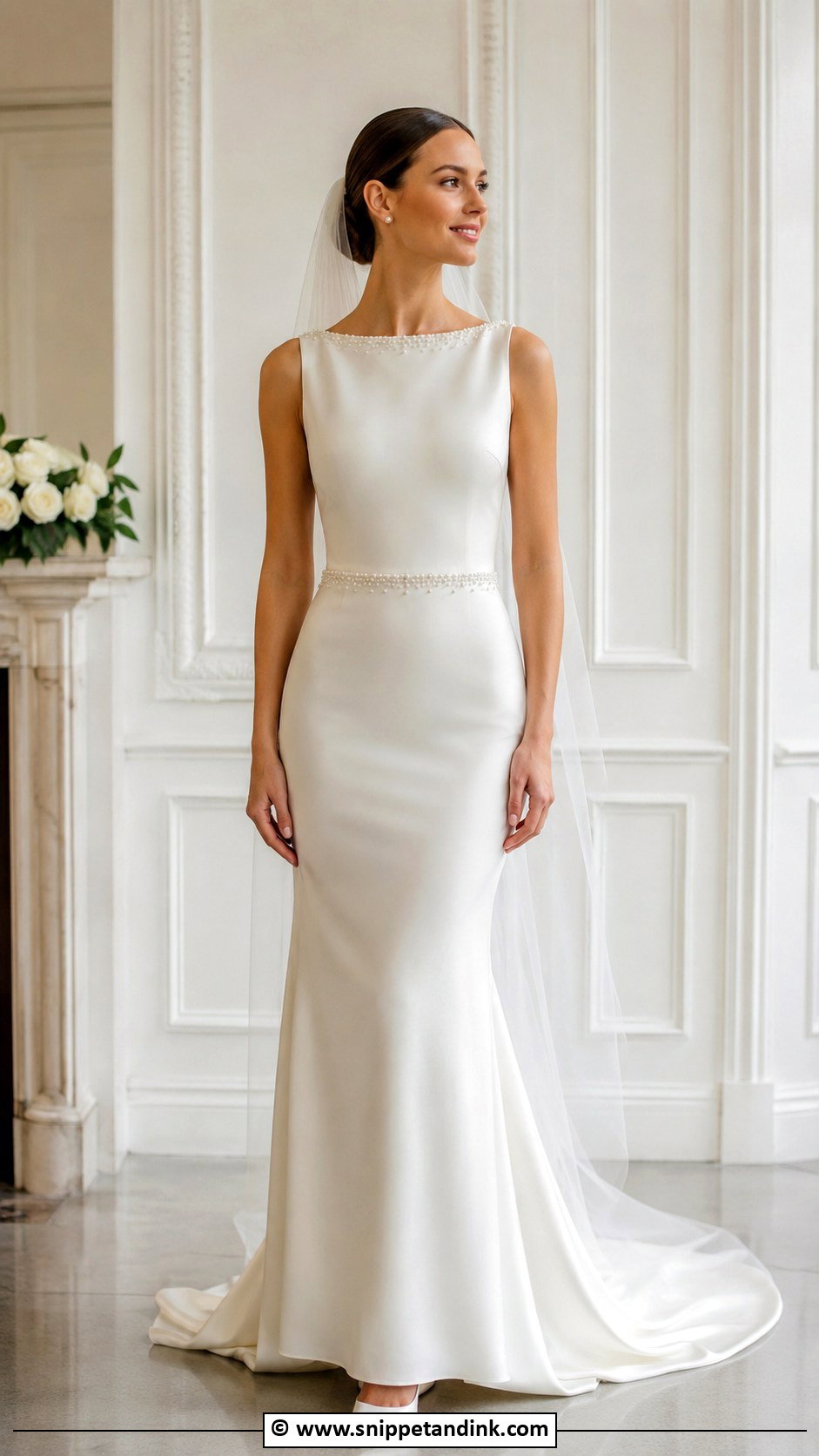 Pearl Sheath Wedding Dress - Snippet and Ink - 30 Sheath Wedding Dress Ideas