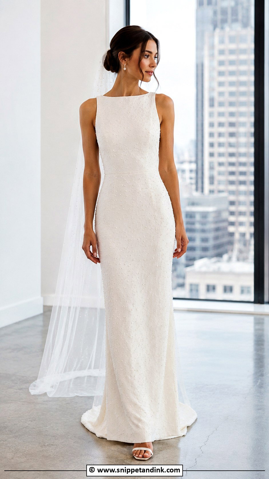 Pearl Sheath Wedding Dress - Snippet and Ink - 35 Pearl Wedding Dress Ideas